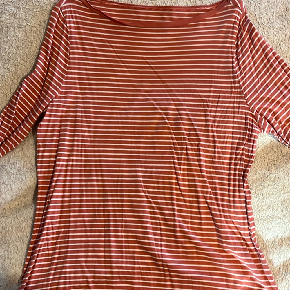 Never worn boat neck 3/4 sleeve top